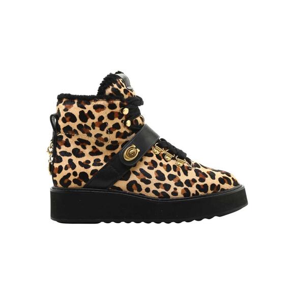 Coach Urban Leopard Hiker Combat Boots - New Size 6.5 - Picture 1 of 12